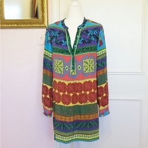 HALE BOB silk multicolored tunic dress